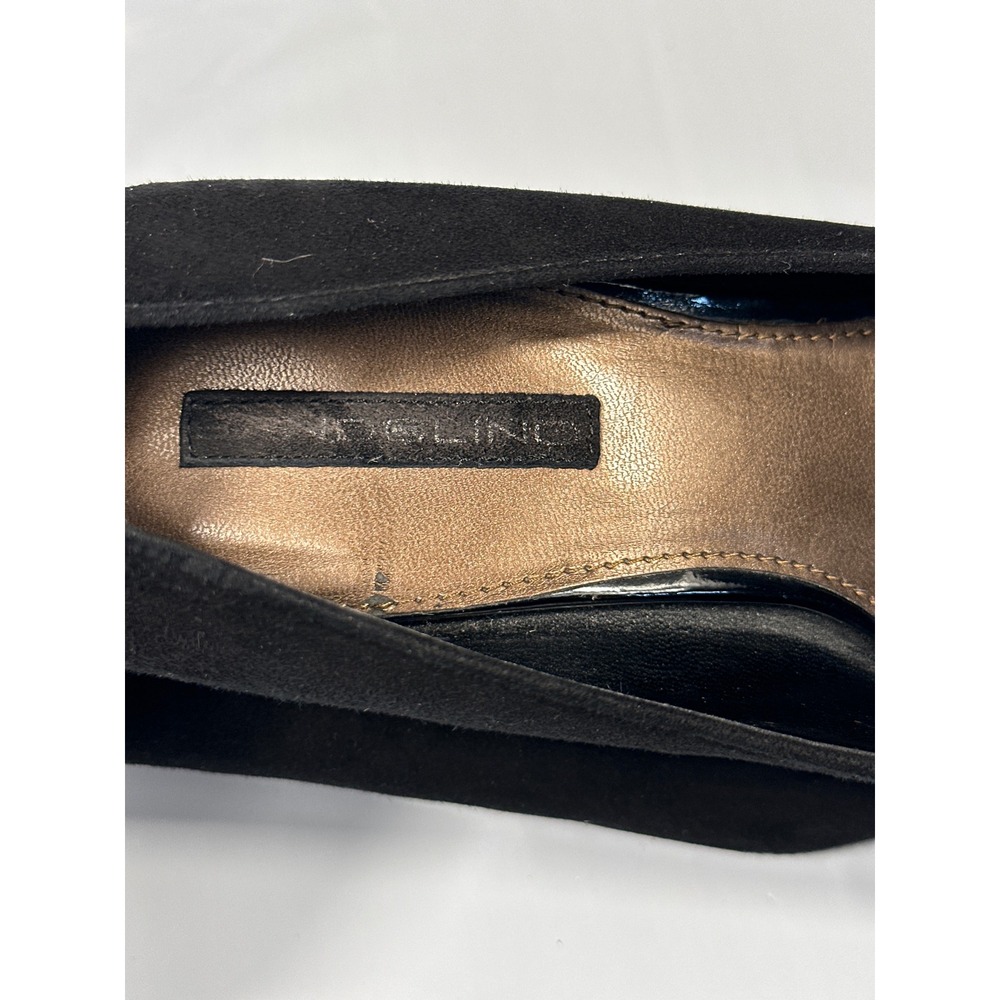 Bandolino Pumps Women 9.5M Black Leopard Calf Hair Suede Kitten Heel Excellent - Picture 4 of 8